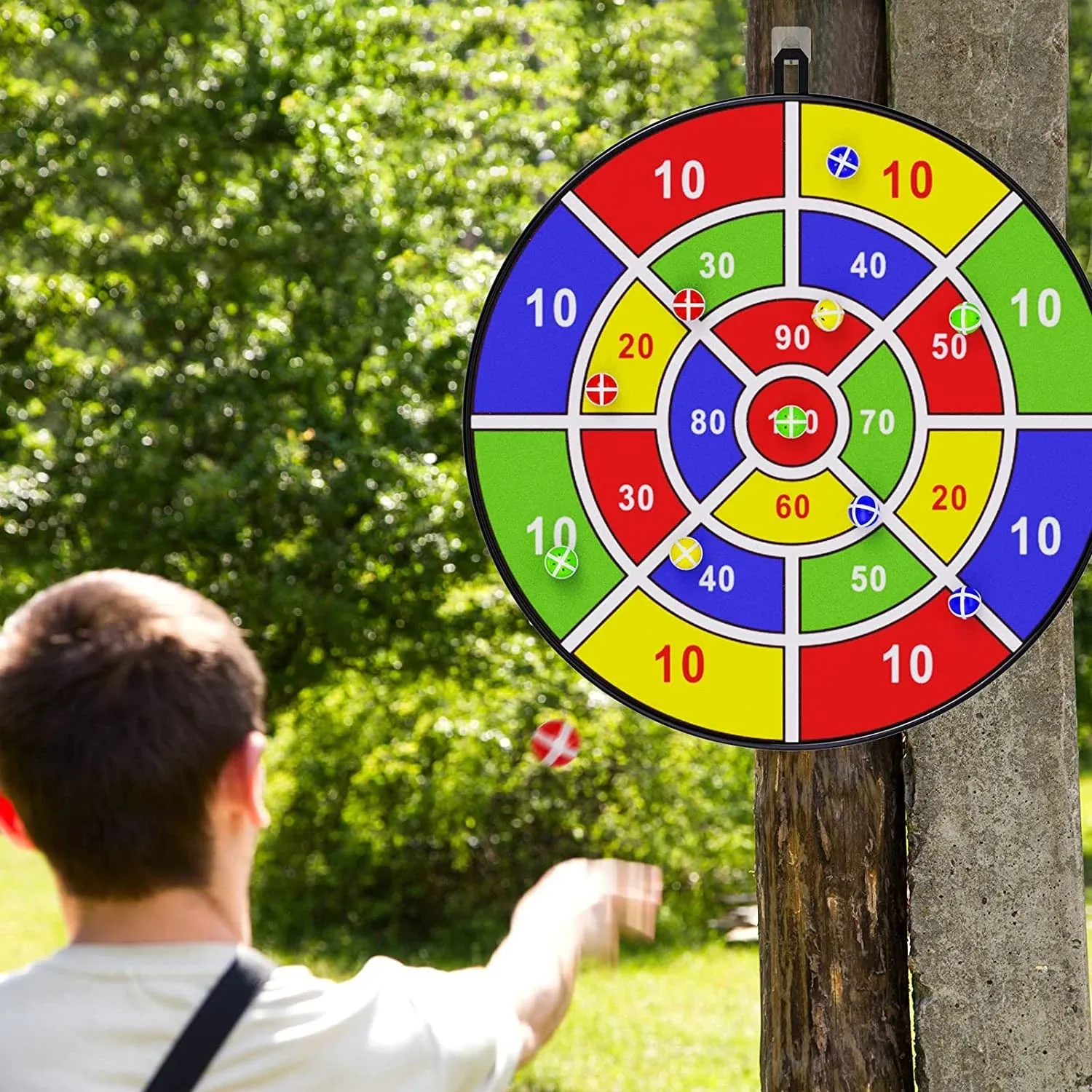 29" Large Dart Board for Kids, Kids Dart Board with 12 Sticky Balls, Boys Toys, Indoor/ Sport Outdoor Fun Party Play Game Toys, Birthday Gifts for 3 4 5 6 7 8 9 10 11 12 Year Old Boys Girls
