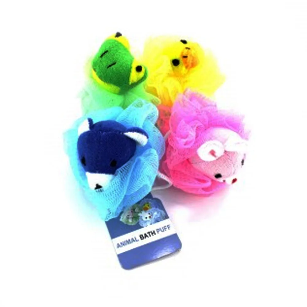 8 Baby Bath Scrub Toy Kids Sponges Mesh Sponge Puff Stuffed Animal Shower Loofah