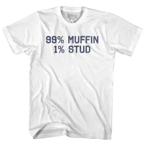 99% Muffin 1% Stud Womens Cotton Junior Cut T-Shirt
