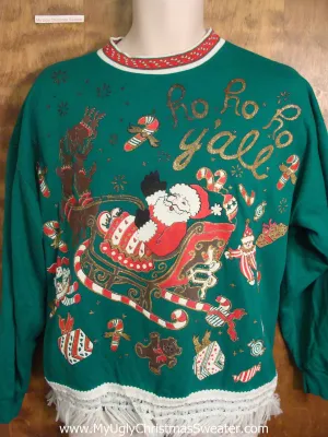 Best Green 80s Christmas Sweatshirt