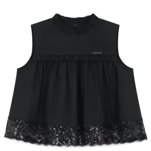 Black Womens Lace Border Blouse