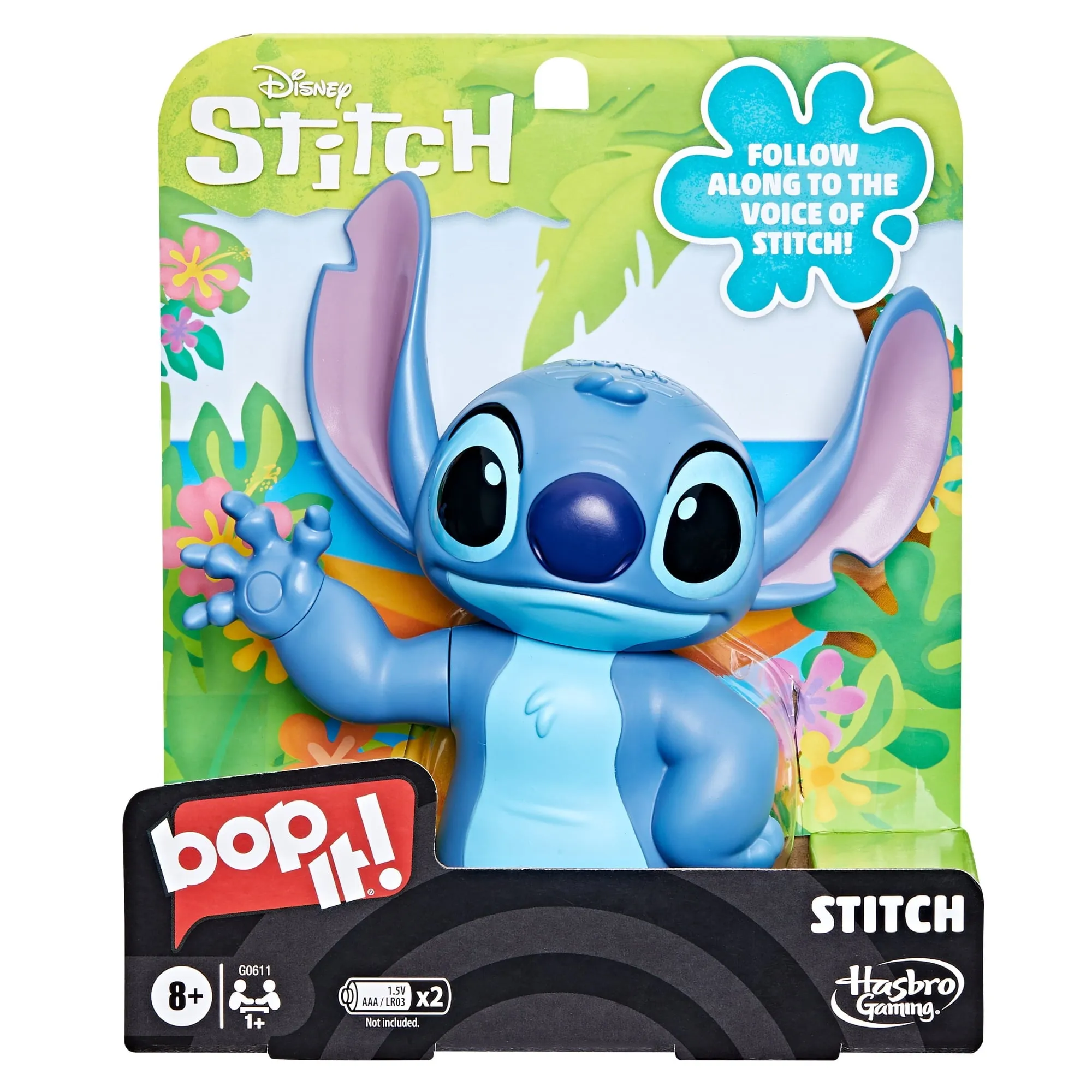 Bop It! Disney Stitch Edition Game, Officially Licensed Disney Game for 1 or More Players, Christmas Gifts for Kids, 8 