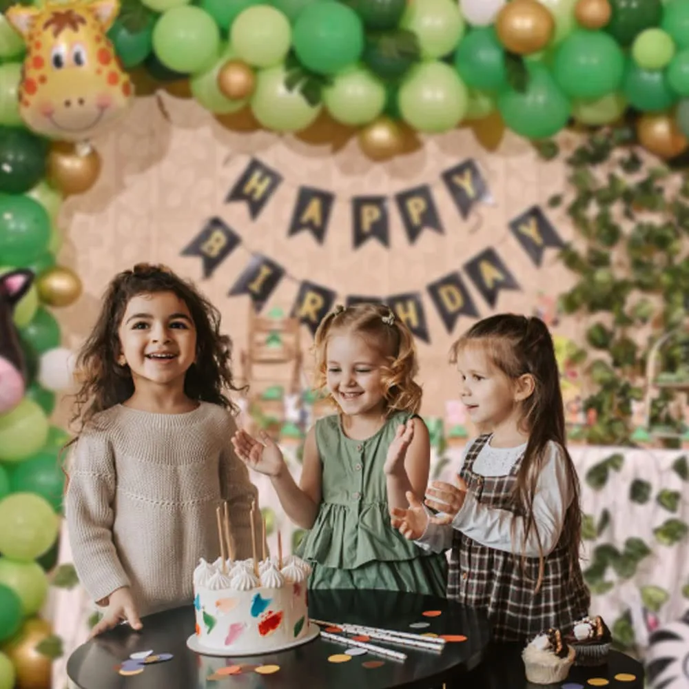 Forest Theme Birthday Decoration Kit 85 Pcs Combo - Birthday Decoration for Boy or Girl