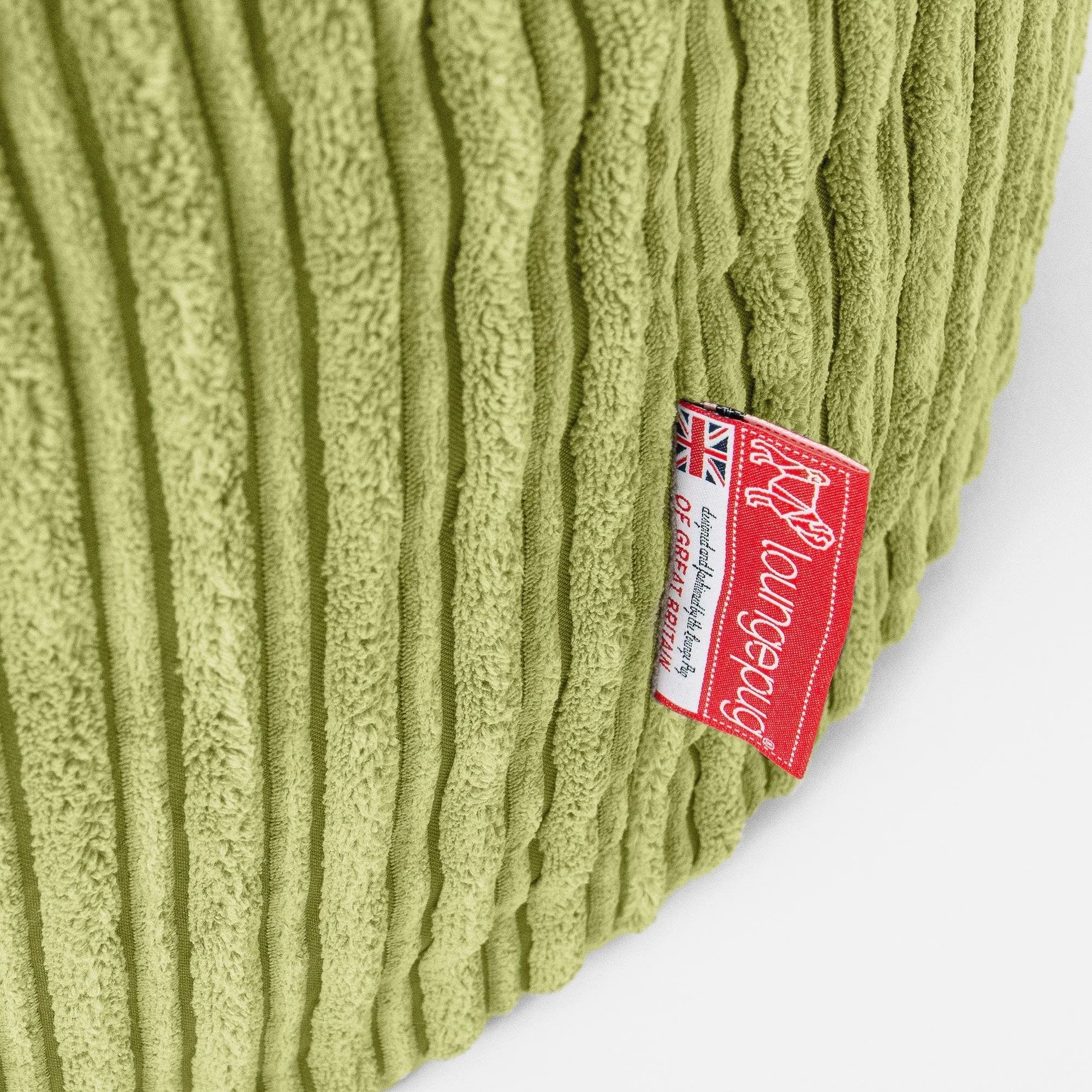 Kids Armchair Bean Bag for Toddlers 1-3 yr - Cord Lime Green