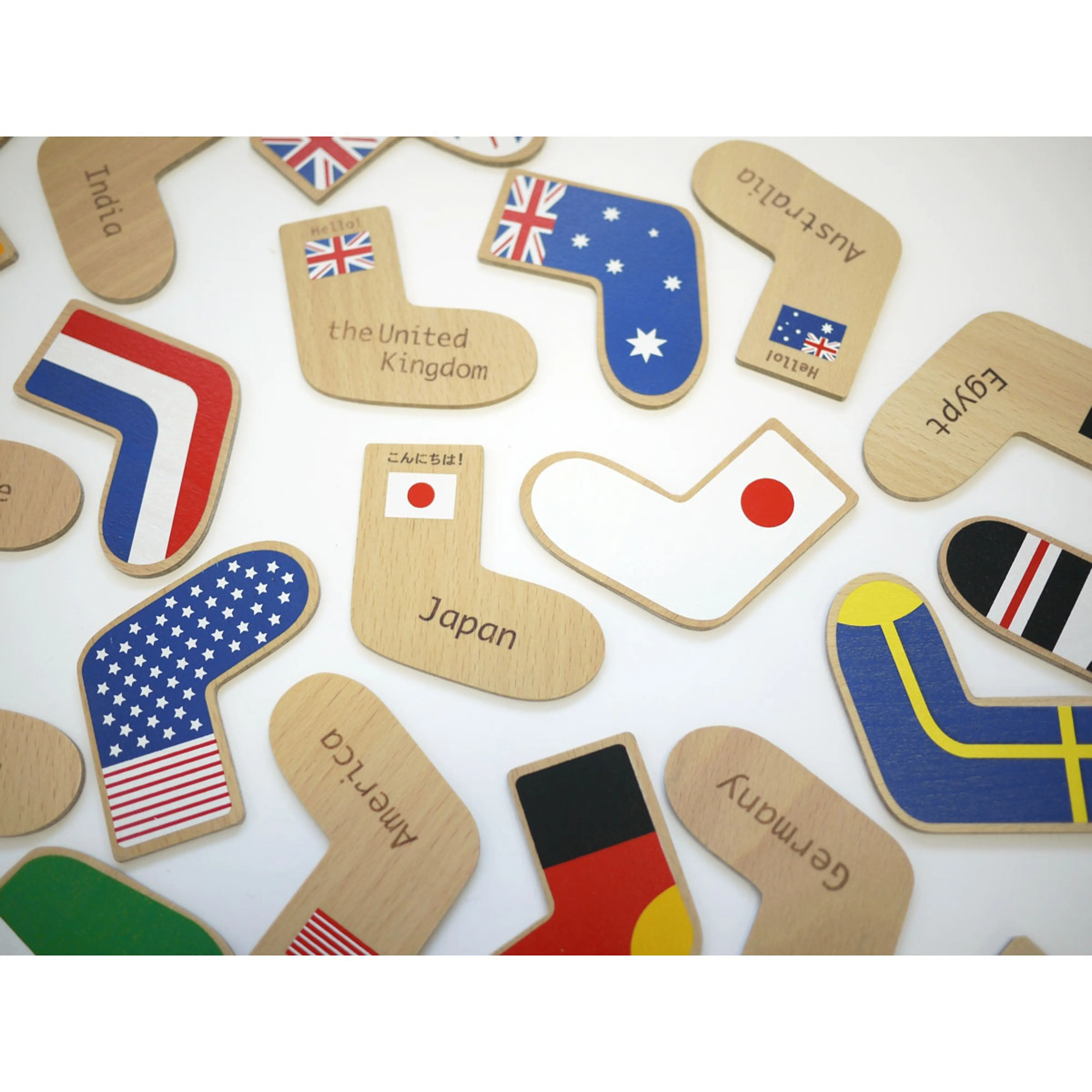 kiko  & gg* Step To The World Wooden Memory Game