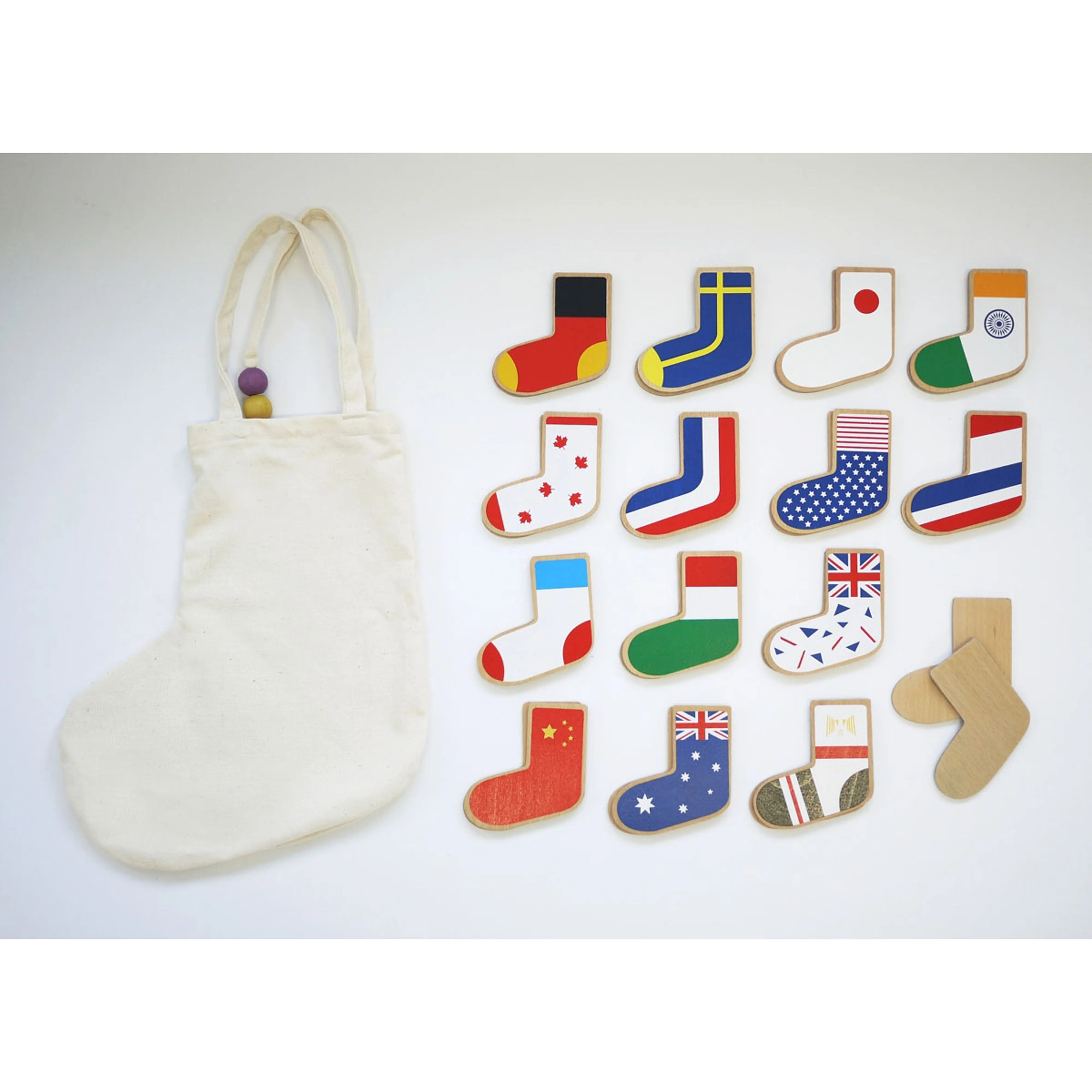 kiko  & gg* Step To The World Wooden Memory Game