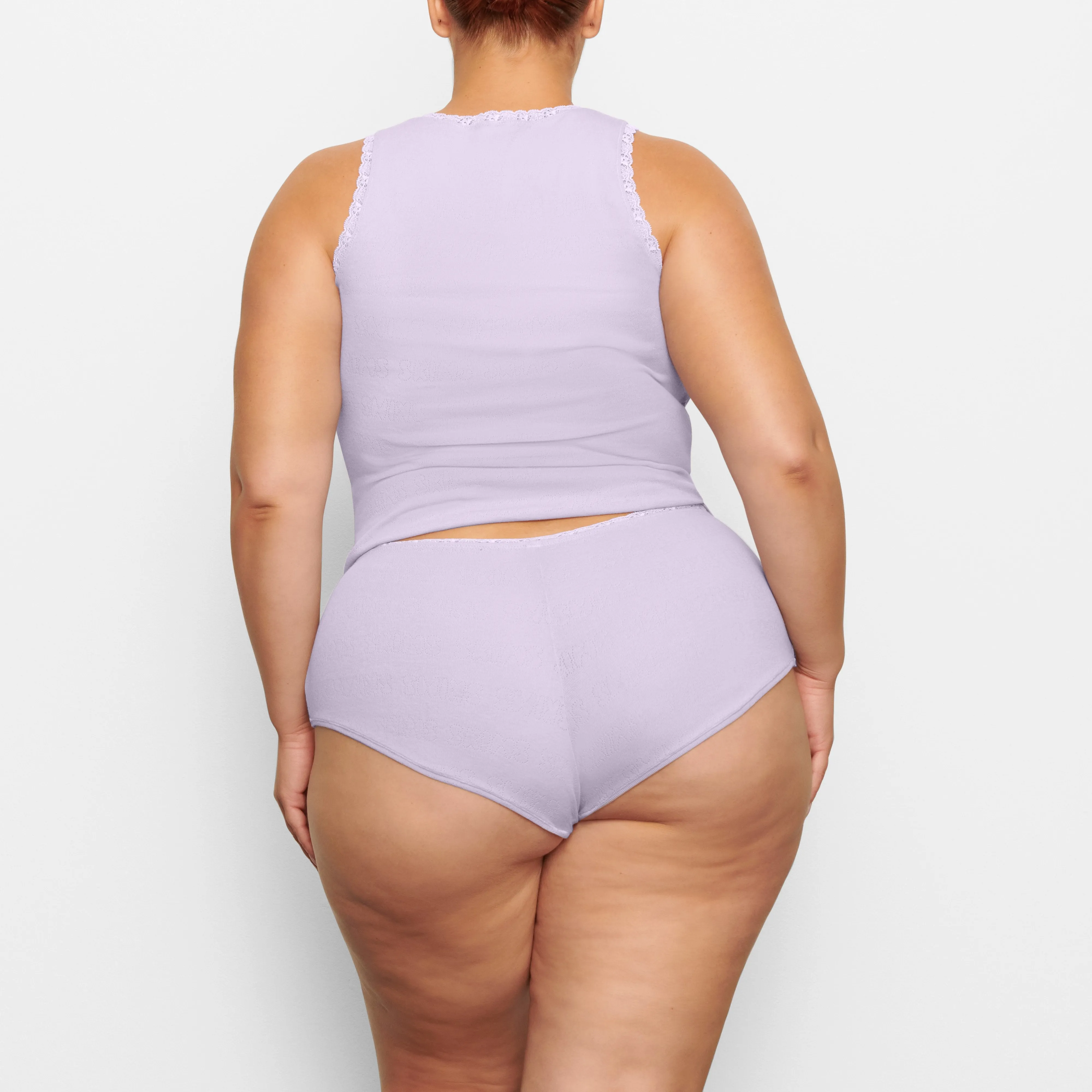 LACE POINTELLE BOY SHORT | LAVENDER