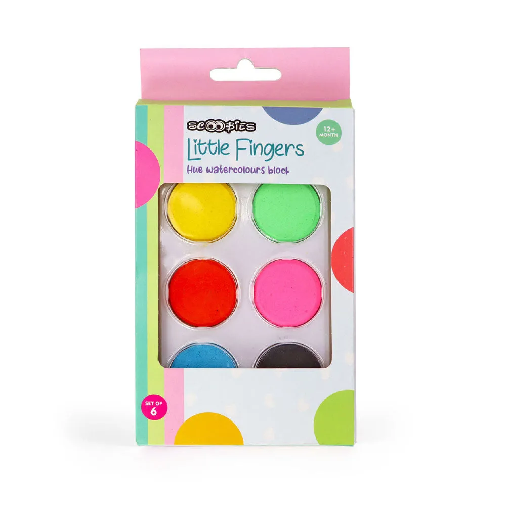Little Finger Hue Water Color Block (Set Of 6)
