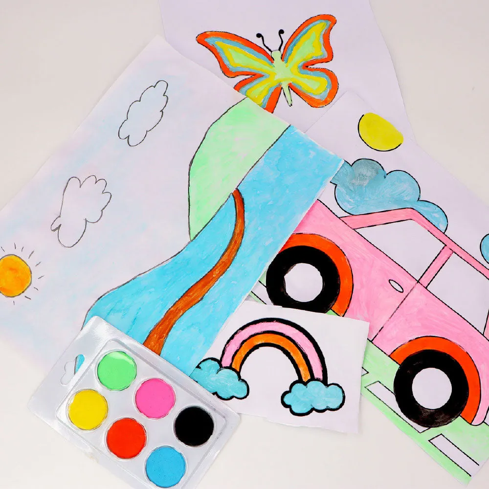 Little Finger Hue Water Color Block (Set Of 6)