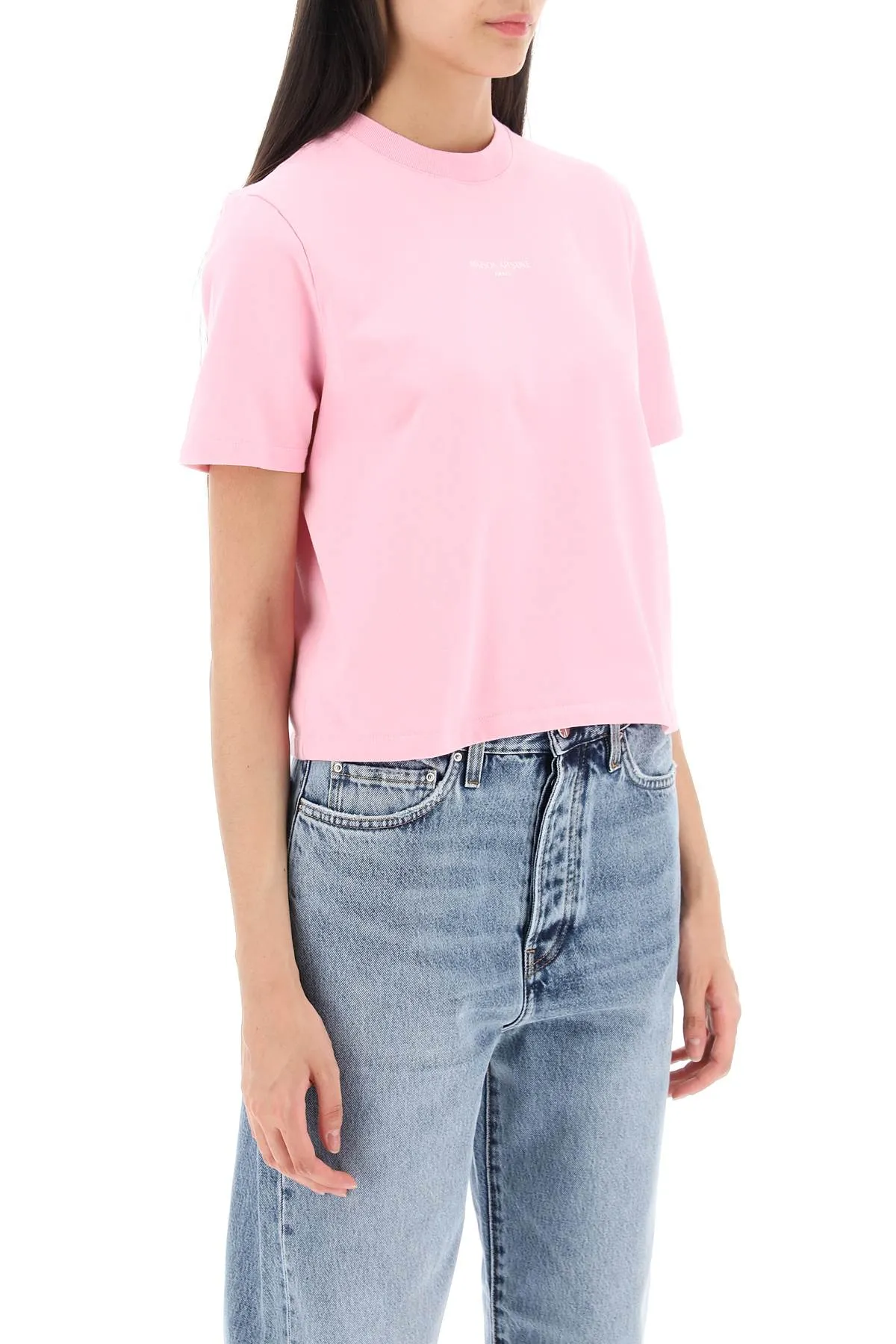 Maison kitsune boxy t-shirt with logo detail