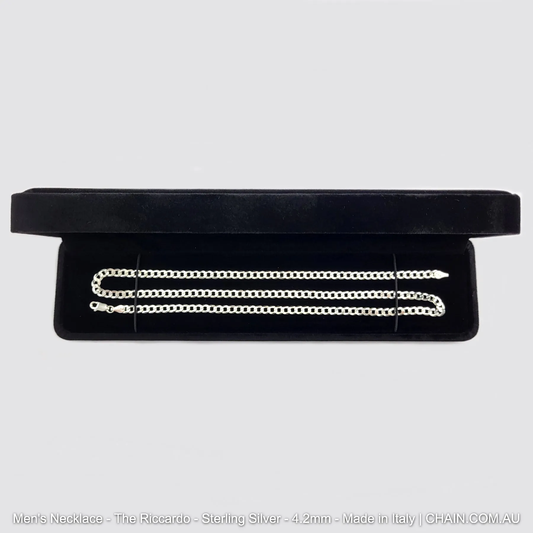Men's Necklace - The Riccardo - Sterling Silver - 4.2mm - Made in Italy