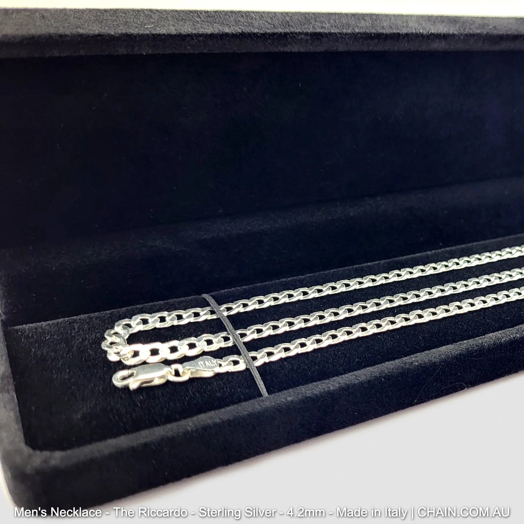 Men's Necklace - The Riccardo - Sterling Silver - 4.2mm - Made in Italy