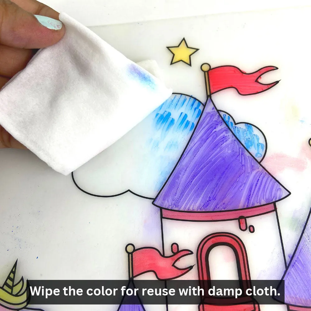 New Silicone Doodle Mats (Unicorns And Castle)