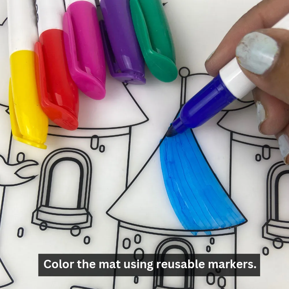 New Silicone Doodle Mats (Unicorns And Castle)