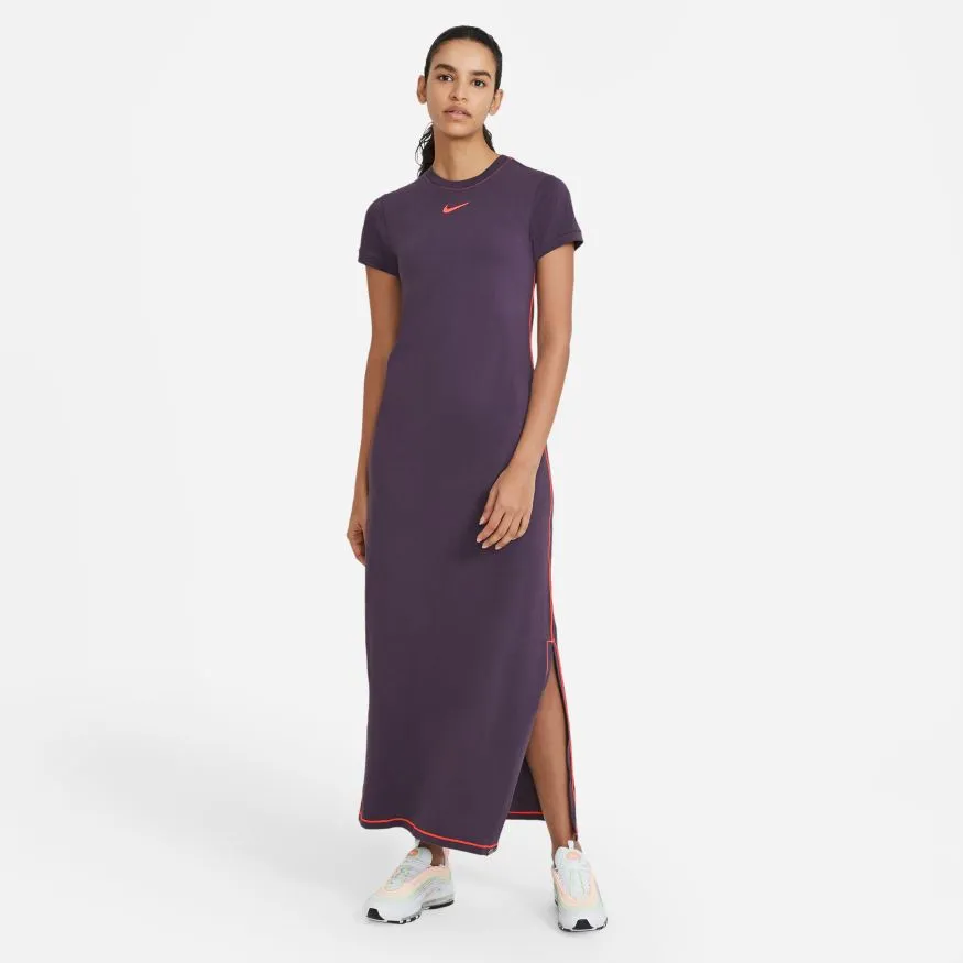 NSW ICON CLASH MAXI DRESS "DARK RAISIN"