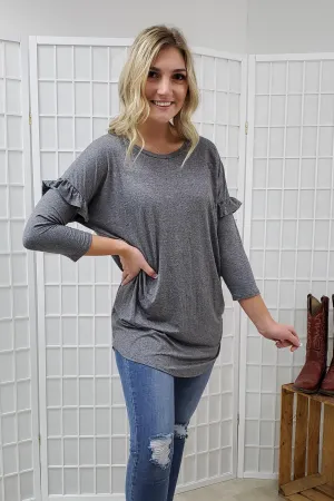 Paxton Ruffle Sleeve Top SM-3XL