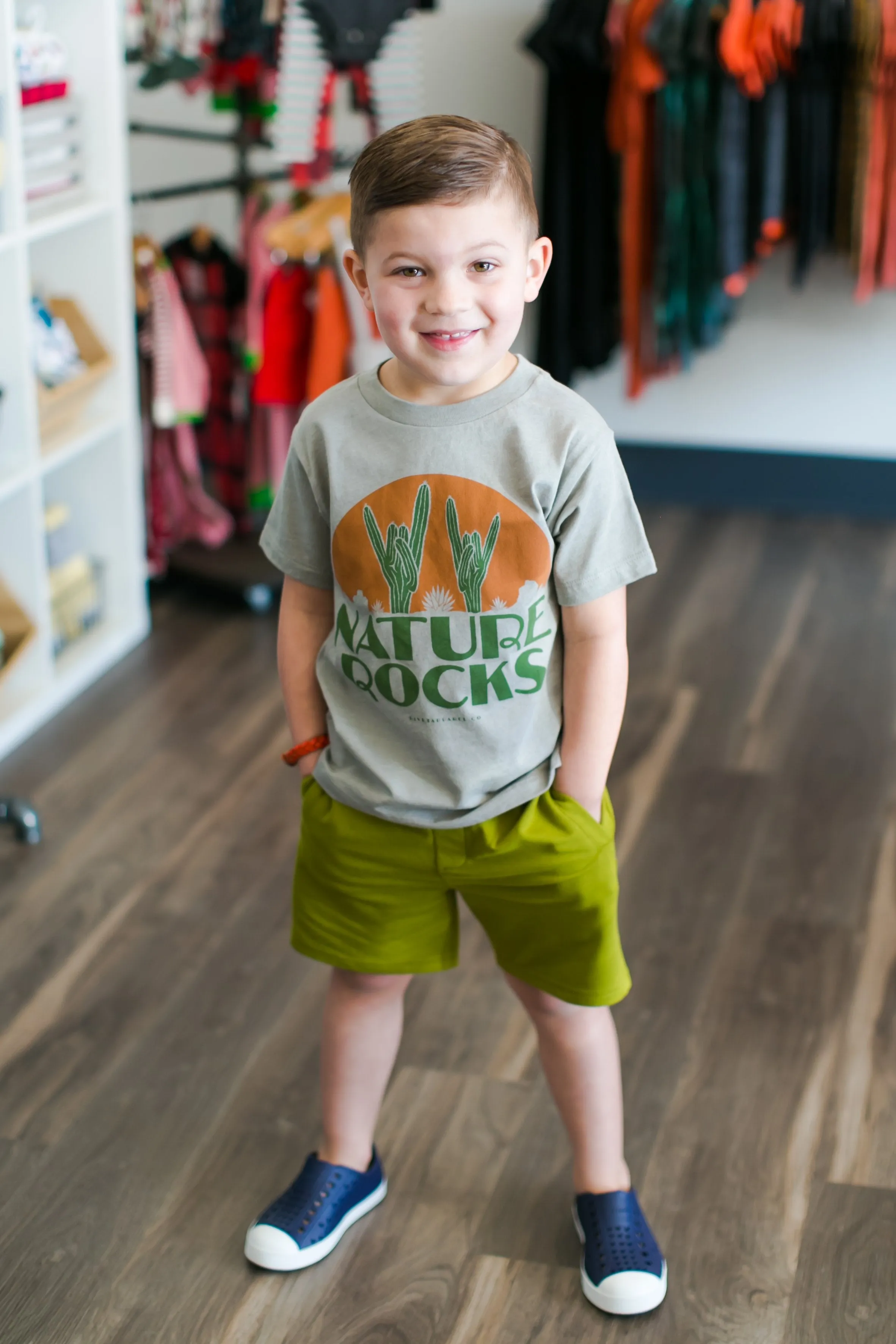 Rivet Kids - Nature Rocks Tee in Stone