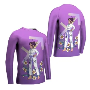 Sagittarius Zodiac Mom Kids Rash Guard
