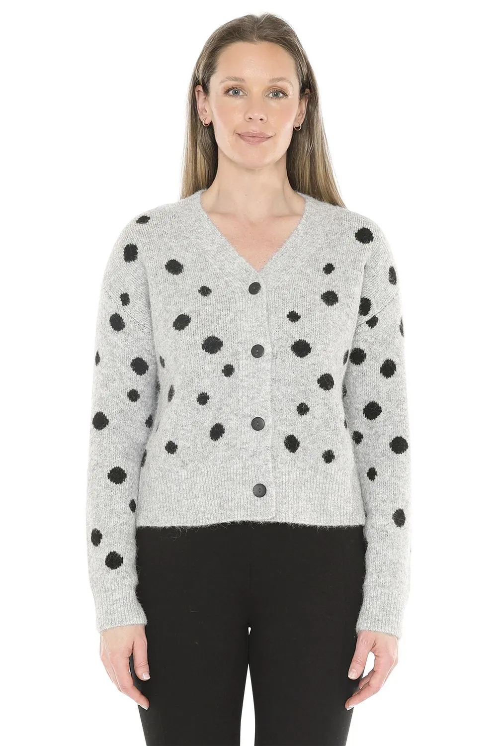 Spot Cardi - Grey/Blk