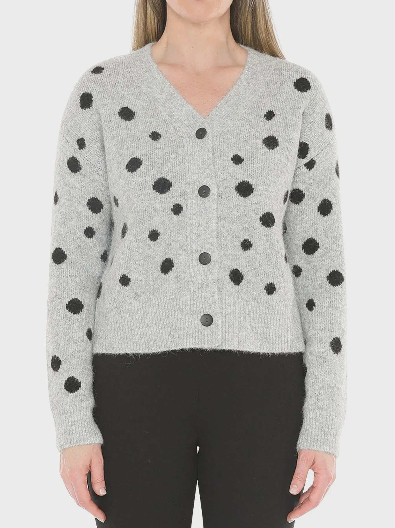 Spot Cardi - Grey/Blk