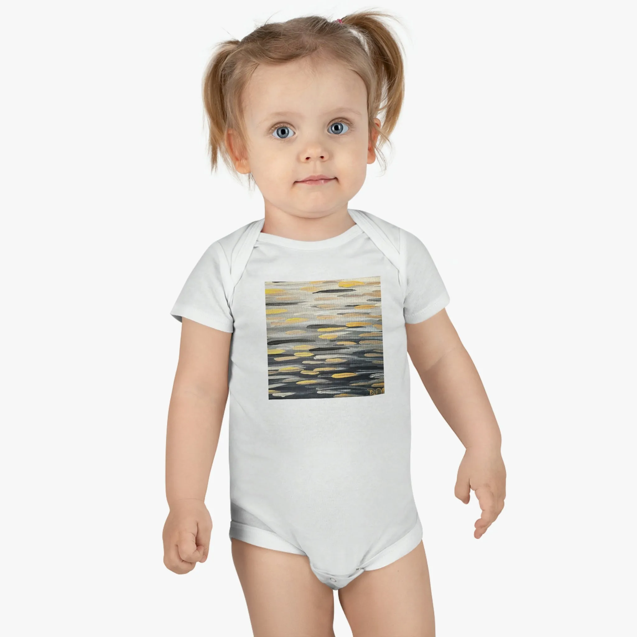 “The Zebra Brushstrokes”  Baby Short Sleeve Onesie®