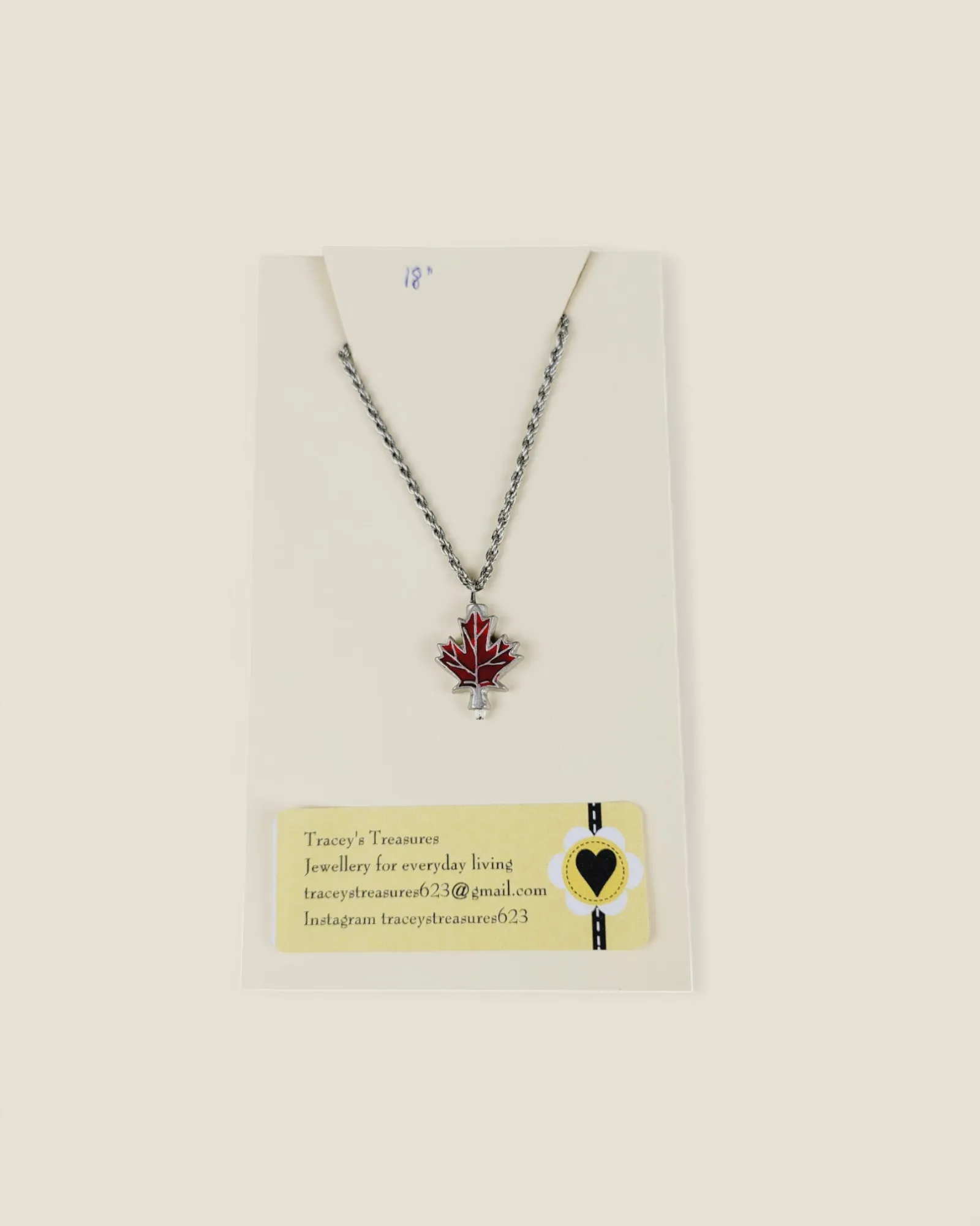Tracey's Treasures, Necklaces, Canada Collection
