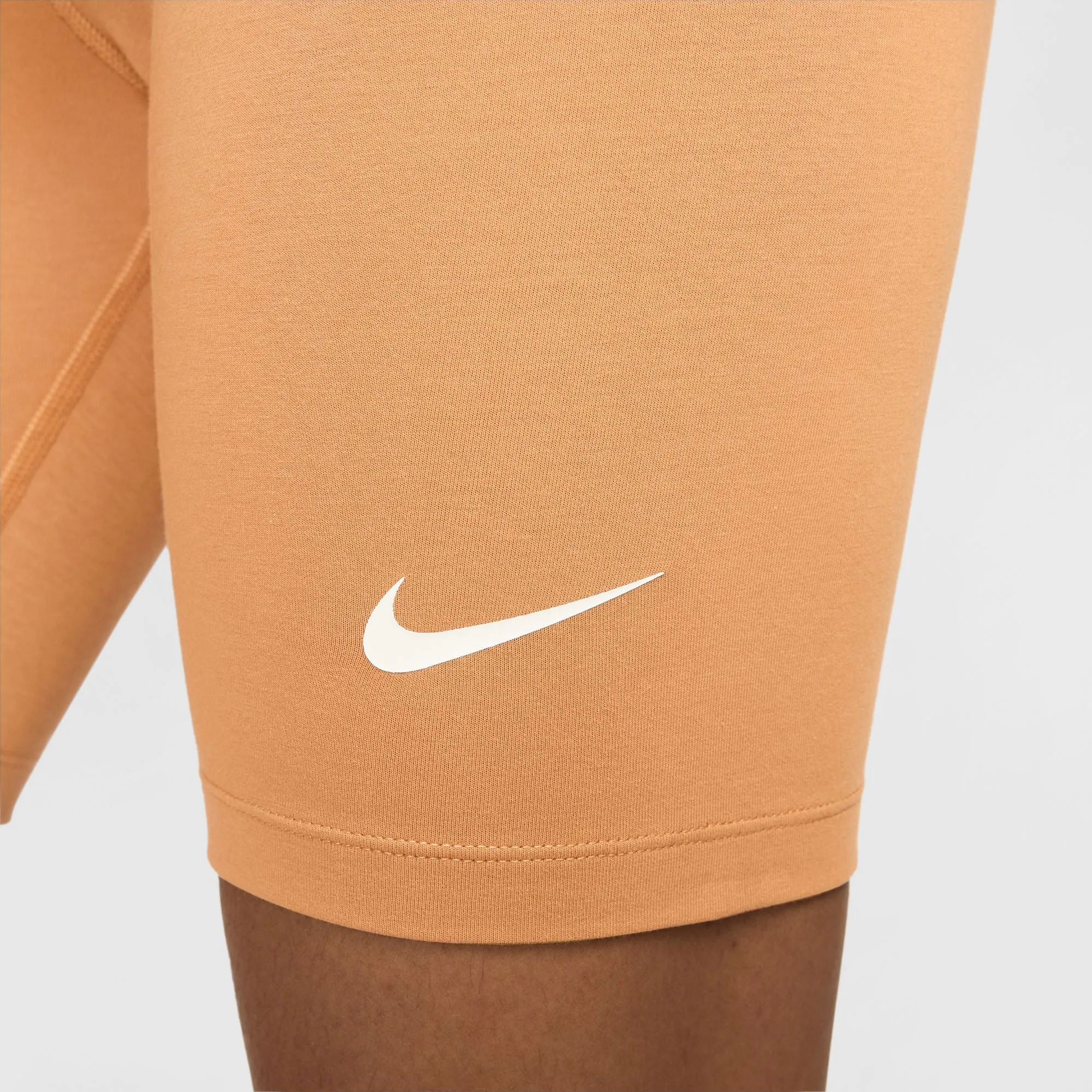 W HIGH WAISTED BIKER SHORTS "FLAX"